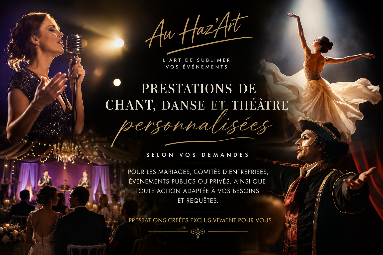 Au Haz'Art - Prestations de chant, danse et théâtre personnalisées